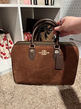 COACH large suede Rowan